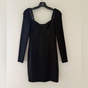 T By Alexander Wang Midi Black Dress Size 4 New #Lux- F